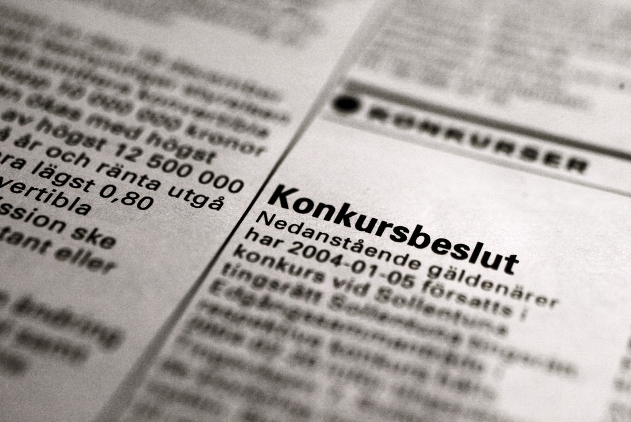 Trendbrott – antalet konkurser minskar