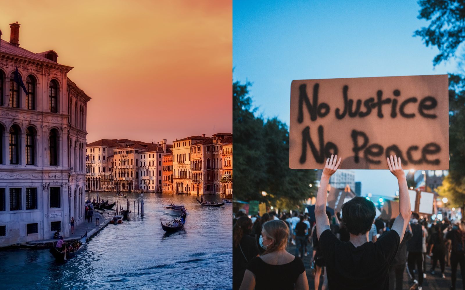 Invånarna trötta på stadens exploatering - protester mot Bezos lyxbröllop