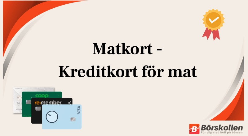 Matkort: Bästa kreditkorten för mat