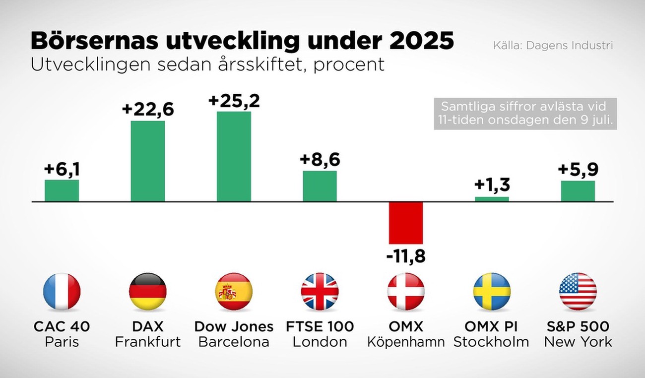 Därför är Stockholmsbörsen (nästan) sämst i år
