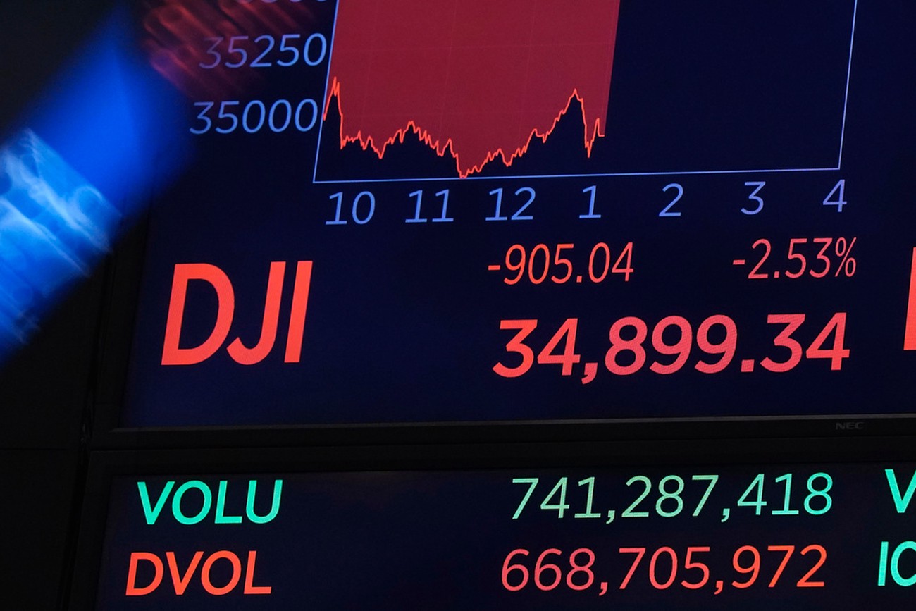 Börsen i USA vände nedåt efter räntebeskedet