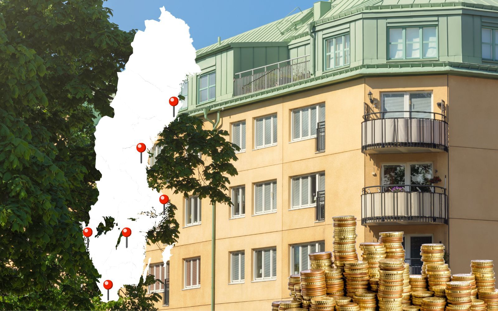 Här har bostadsrätter ökat mest i värde – och här har de sjunkit mest de senaste fem åren