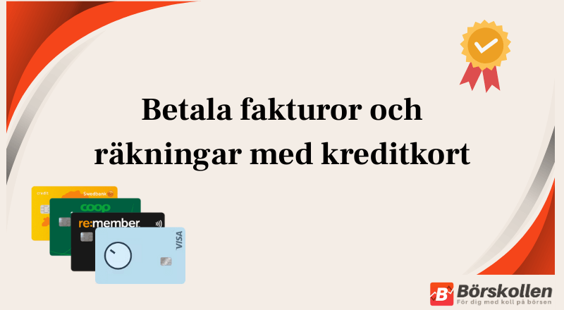 Kan man betala fakturor och räkningar med kreditkort?