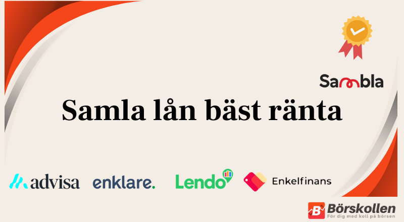Samla lån till bäst ränta 2025