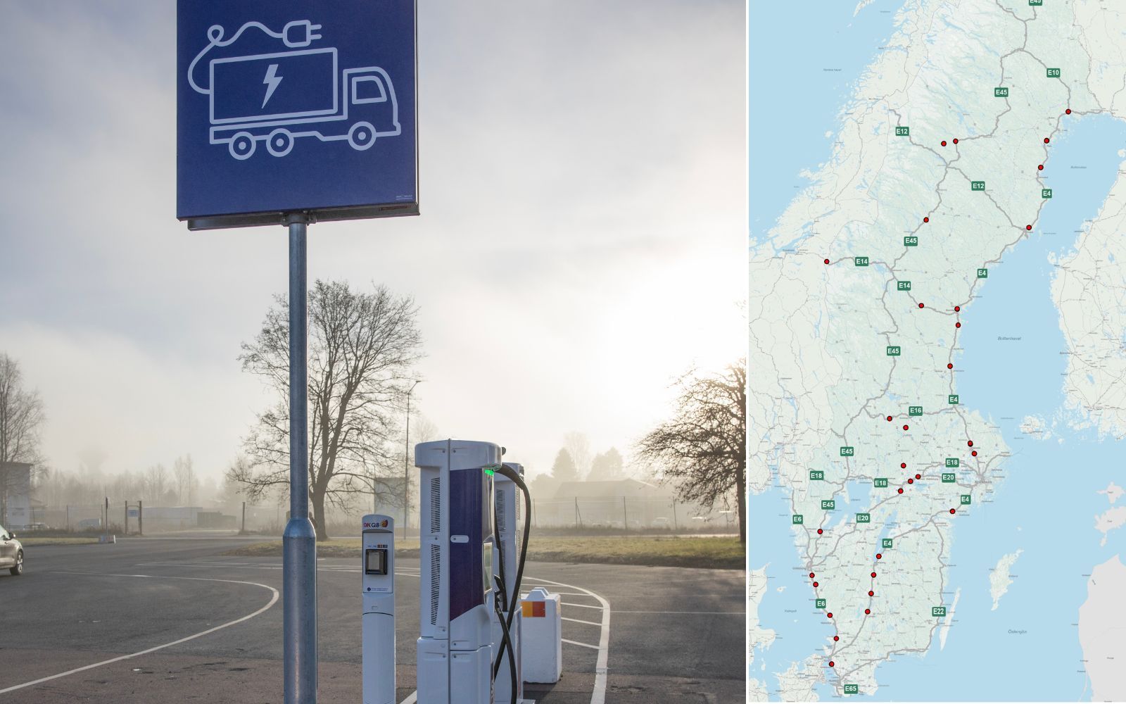 31 svenska rastplatser föreslås få laddstationer
