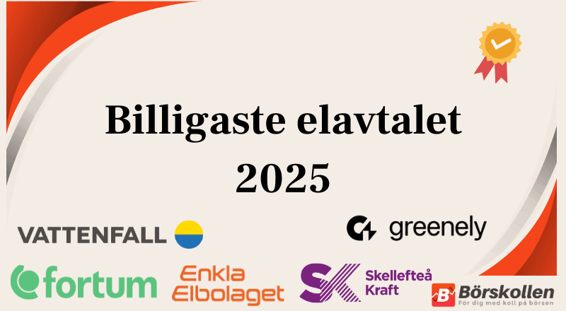 Billigaste elavtalet 2025: Jämför billig el