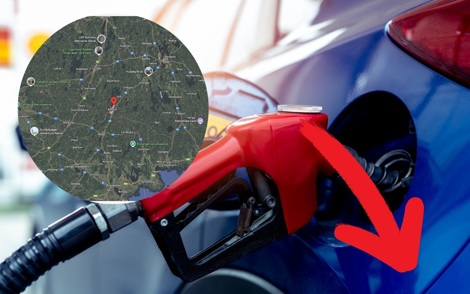 Nu rekordbilligt att tanka – mack i Småland pekas ut