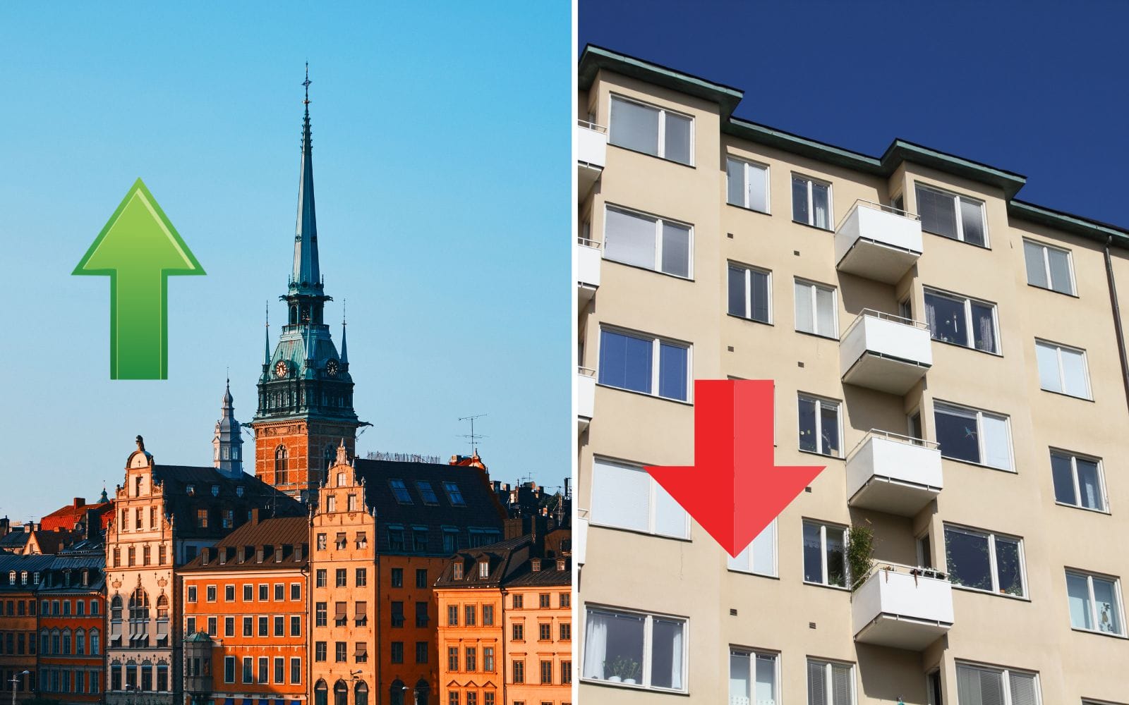 Dyra lägenheter blir dyrare – medan billigare faller mer