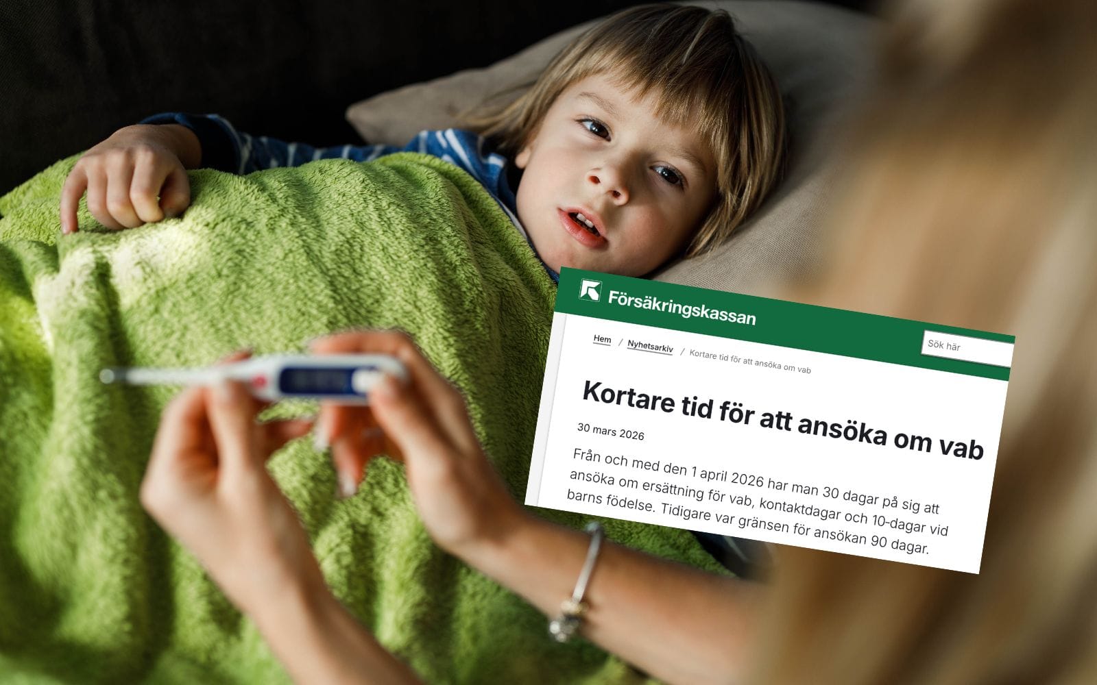 Nya regler från imorgon: Missar du detta kan du förlora pengarna för VAB