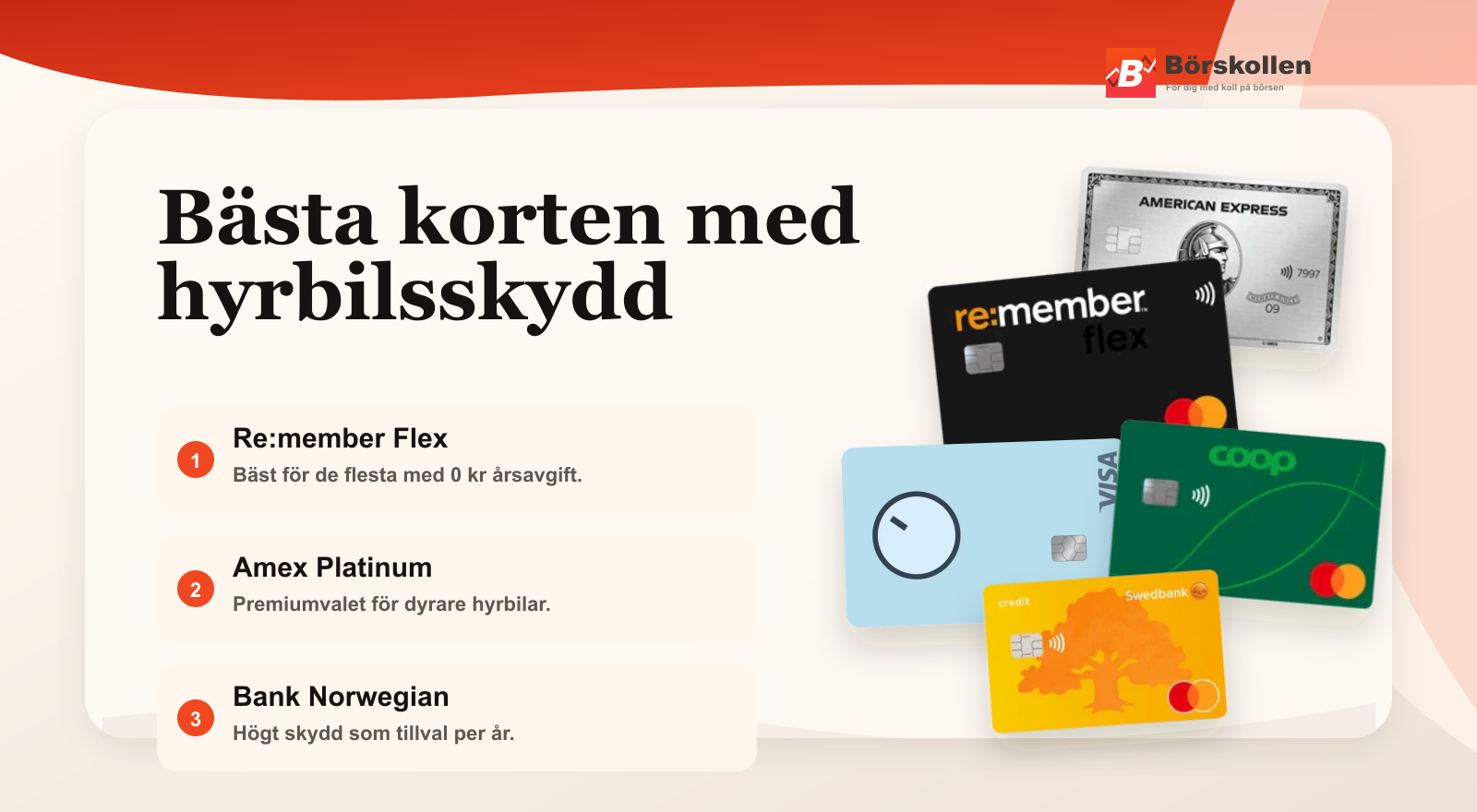 Kreditkort med hyrbilsförsäkring