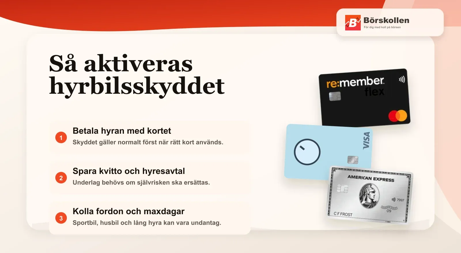 Så aktiveras hyrbilsskydd med kreditkort