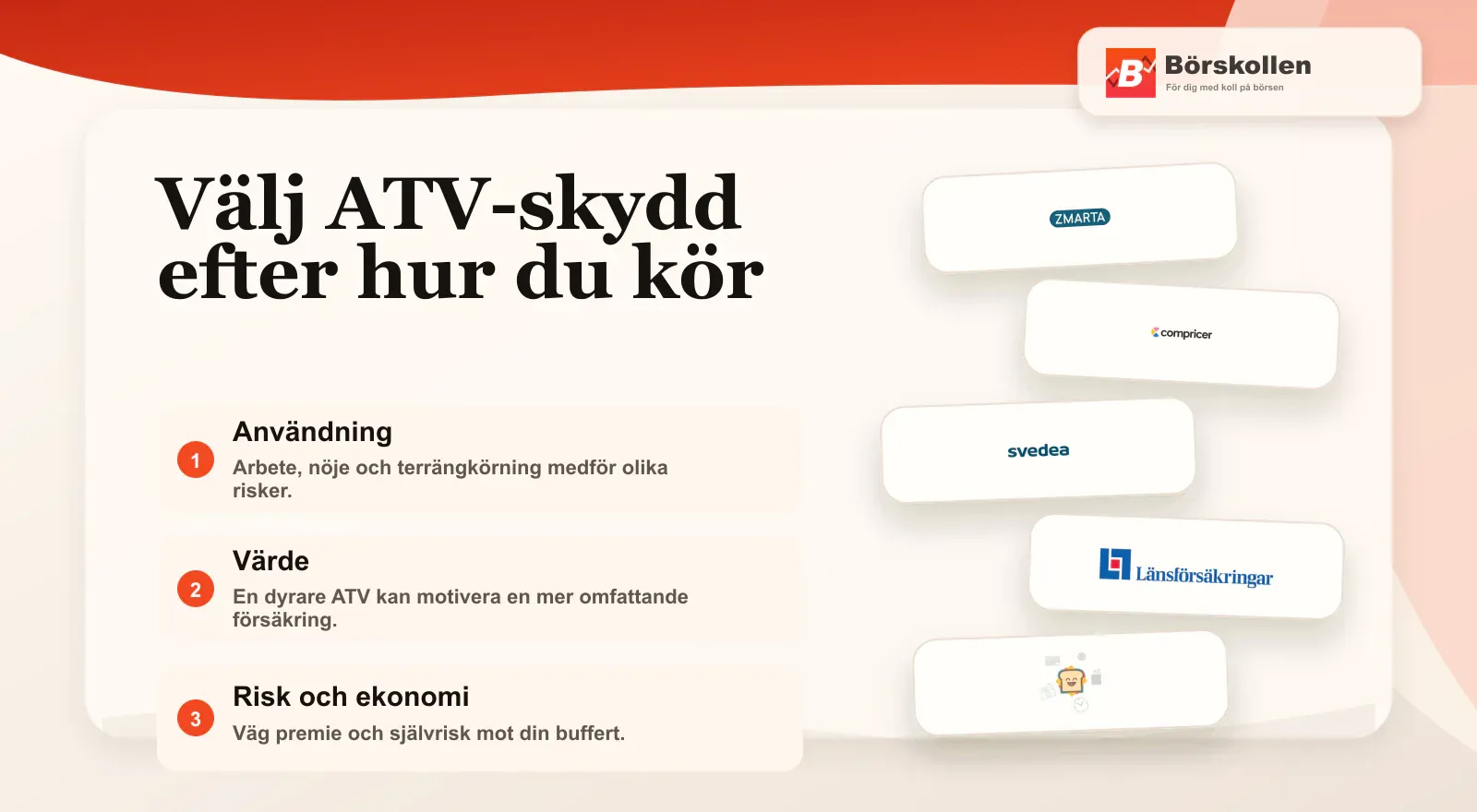 Beslutsguide för att välja ATV-försäkring efter användning och värde