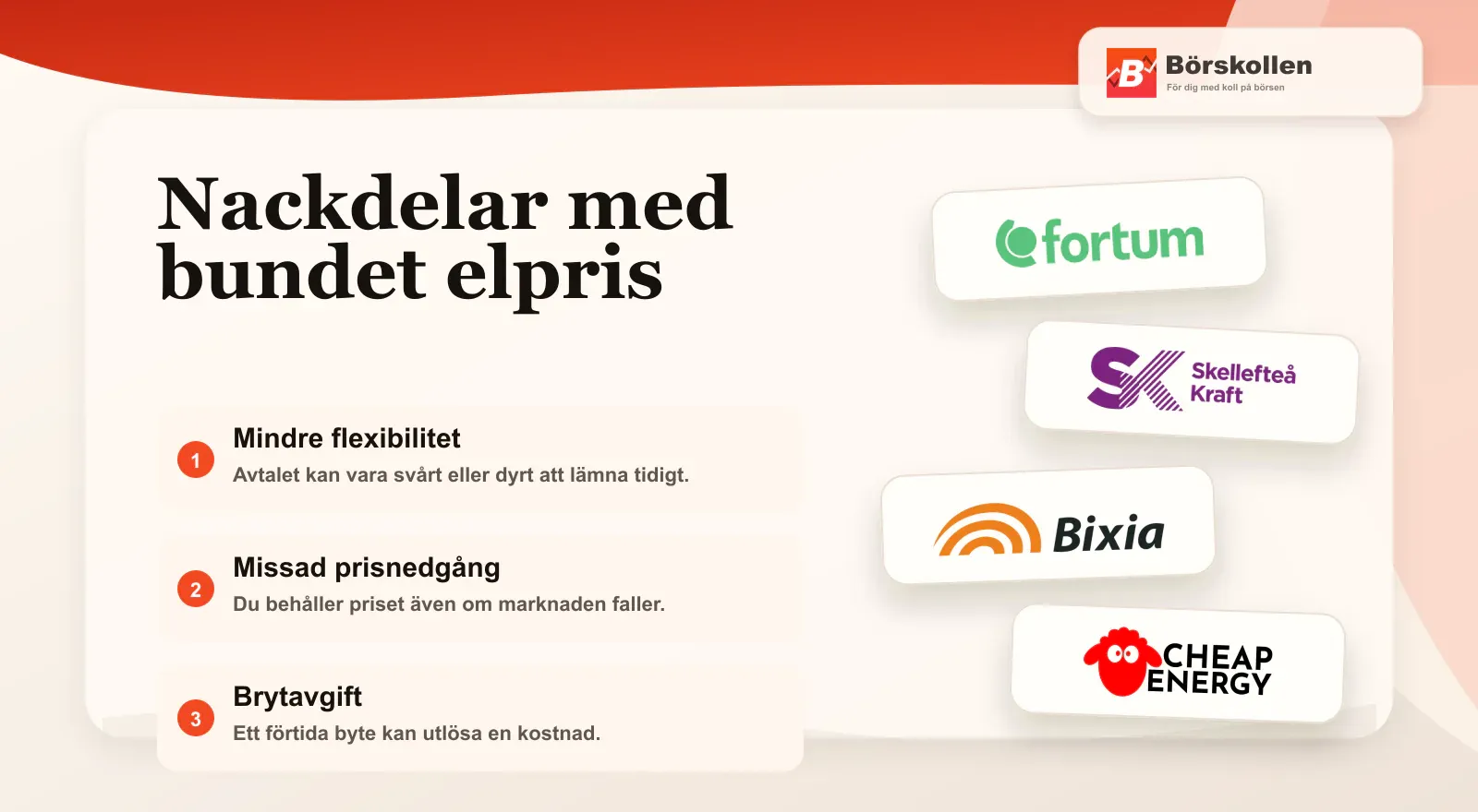 Tre nackdelar med att binda elavtalet