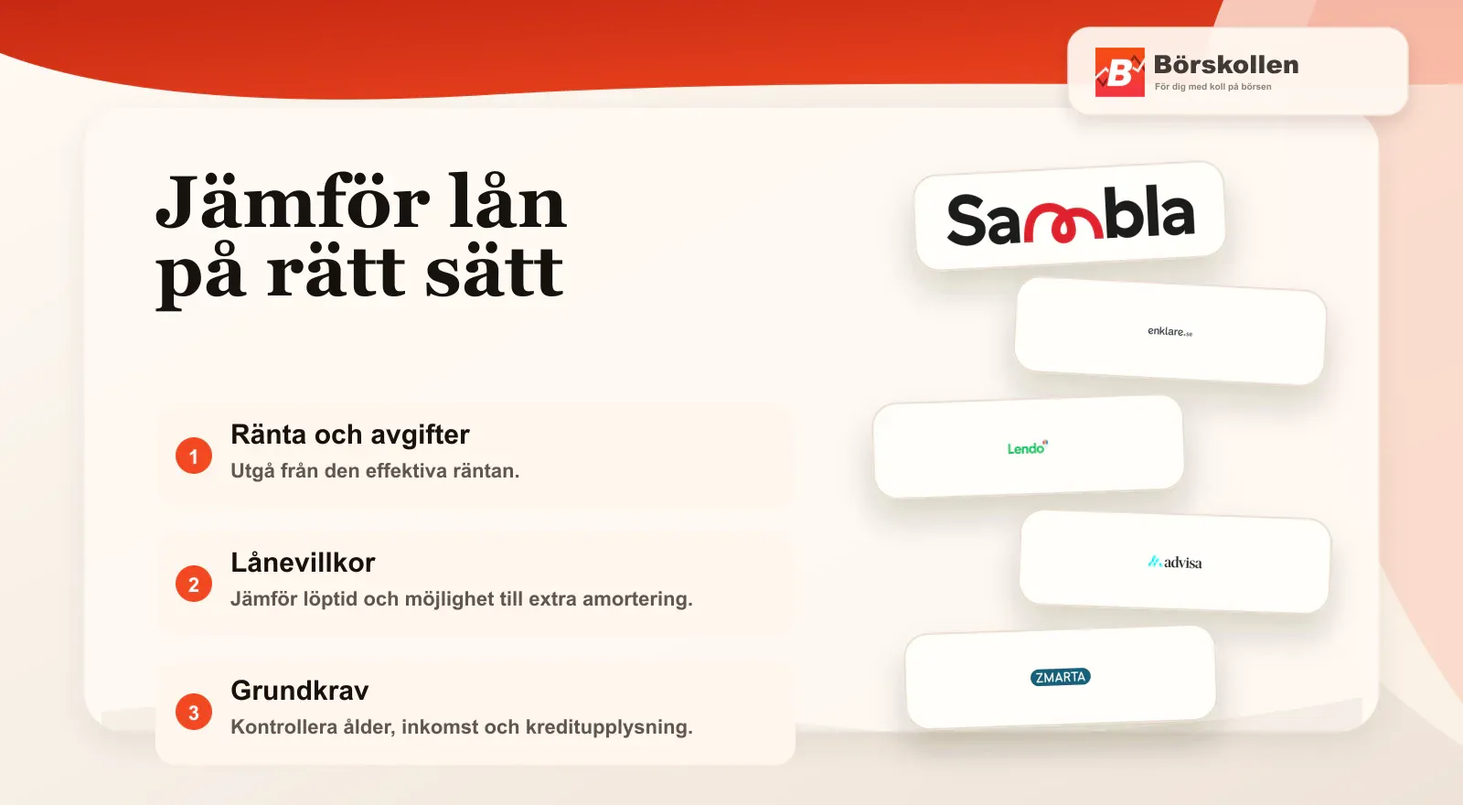 Så jämför du lån utifrån ränta, villkor och krav