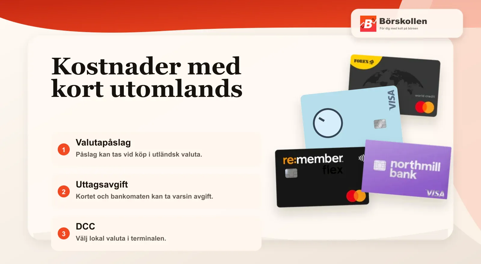 Kostnader när kreditkort används utomlands