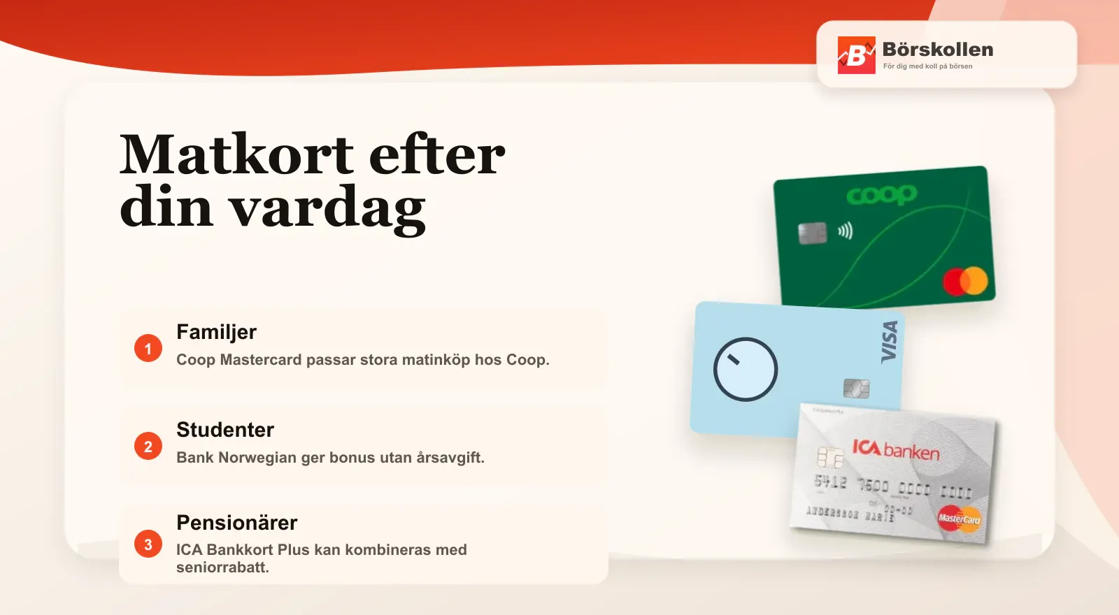 Matkort för familjer studenter och pensionärer