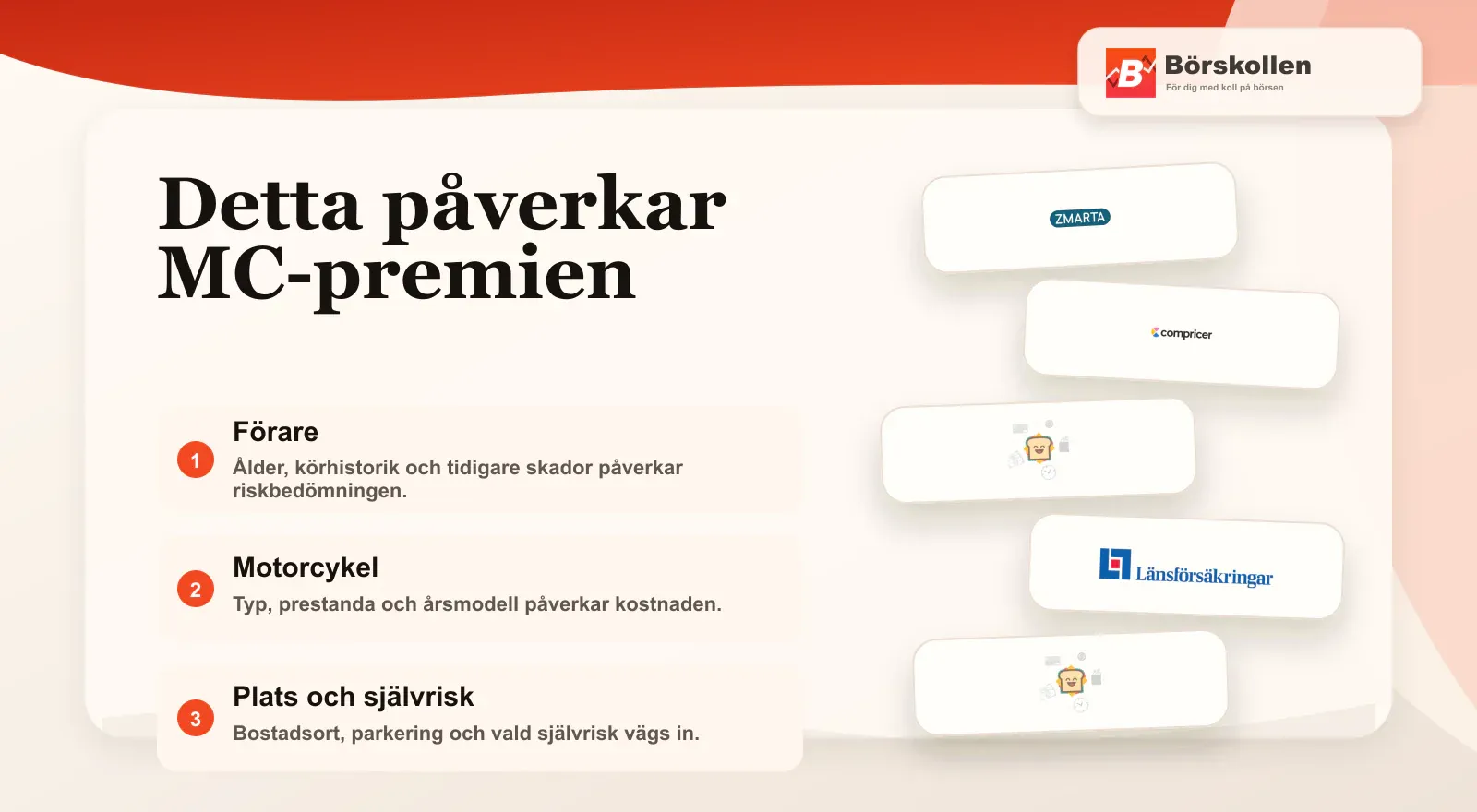 Faktorer som påverkar priset på MC-försäkringen