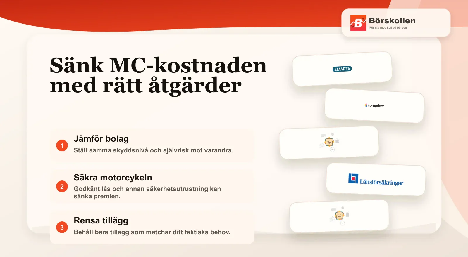 Praktiska sätt att sänka kostnaden för MC-försäkring