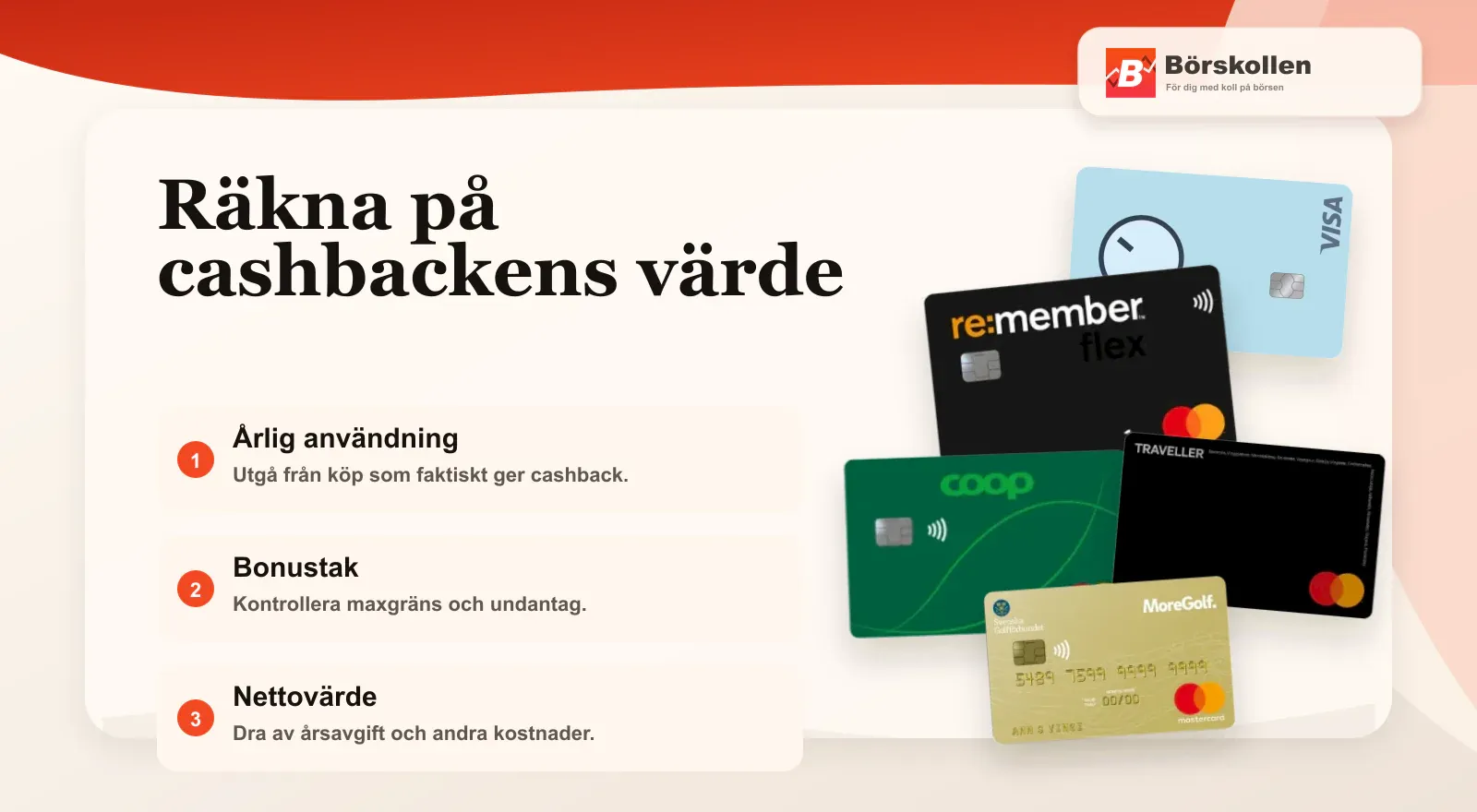 Så räknar du på värdet av cashback från kreditkort