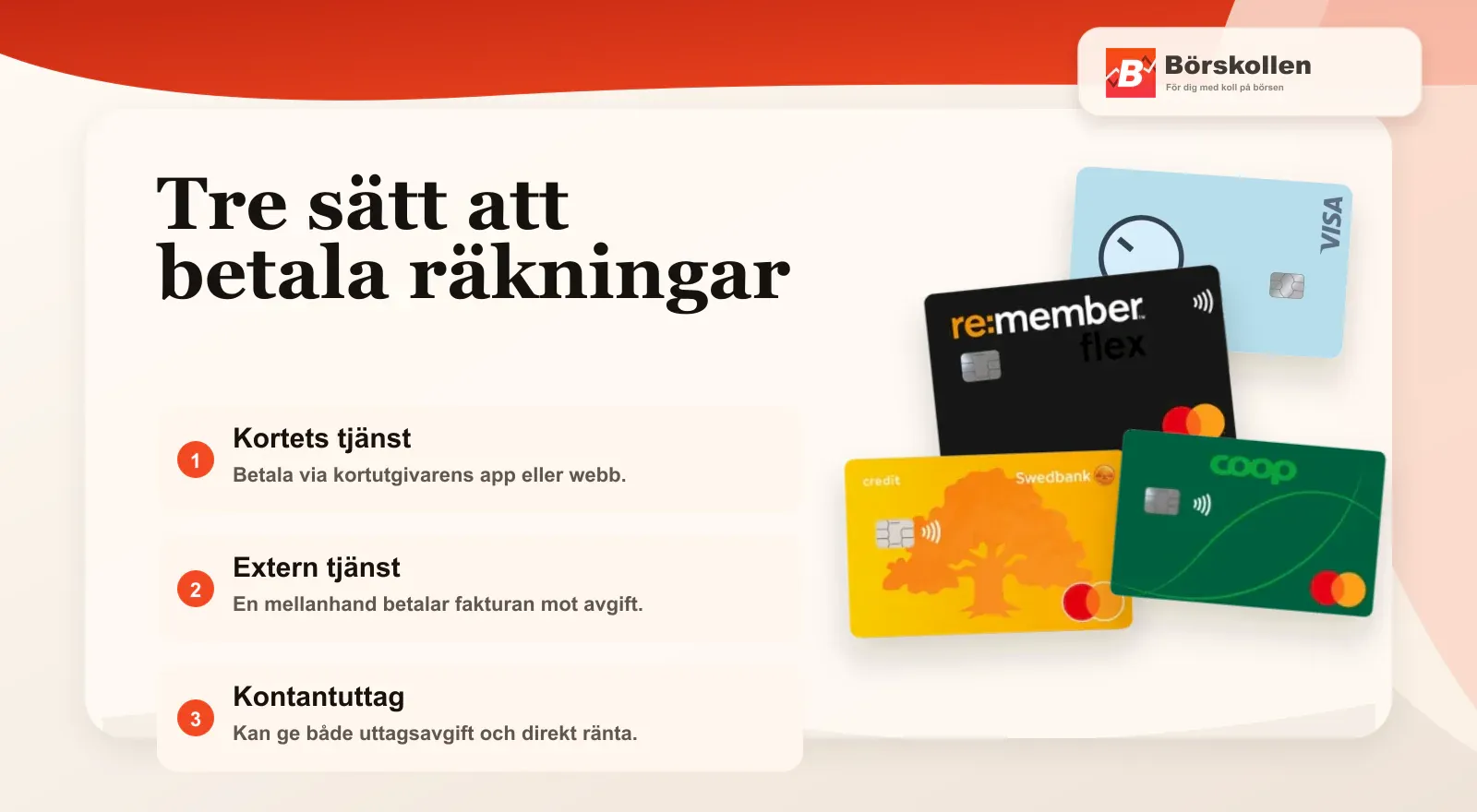 Sätt att betala räkningar med kreditkort
