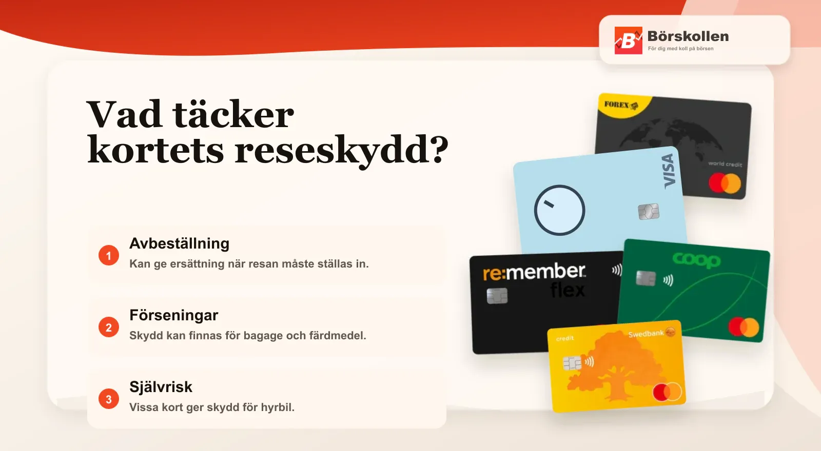 Vad en kompletterande reseförsäkring på kreditkort täcker