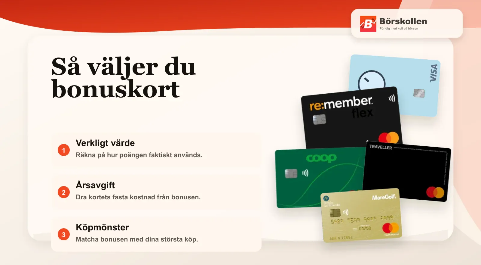 Så väljer du det bästa bonuskortet