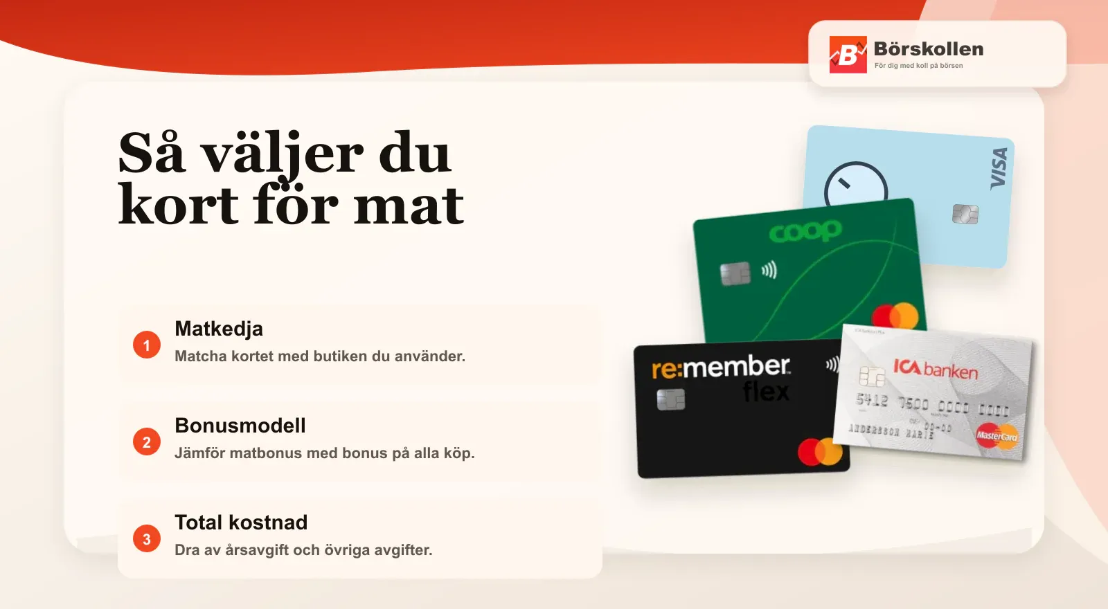 Så väljer du kreditkort för matinköp