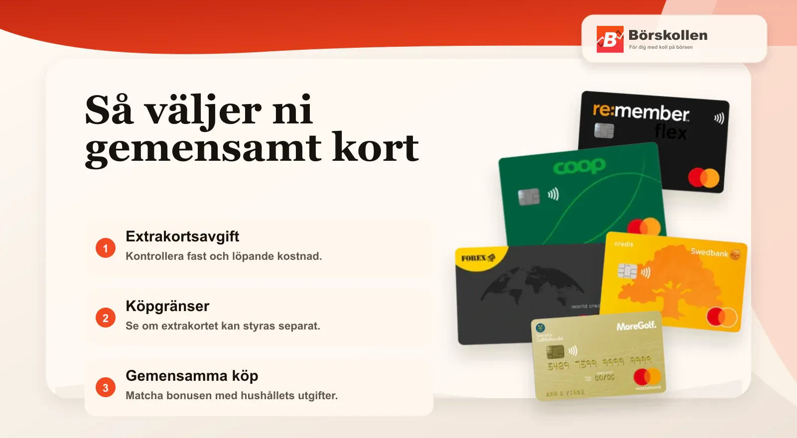 Så väljer du kreditkort med extrakort