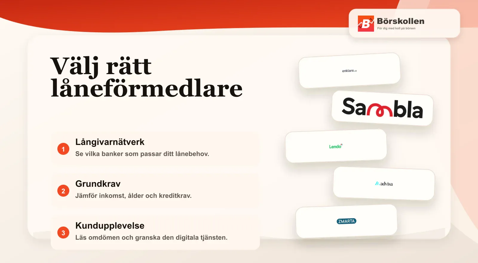 Så väljer du låneförmedlare utifrån nätverk, krav och omdömen