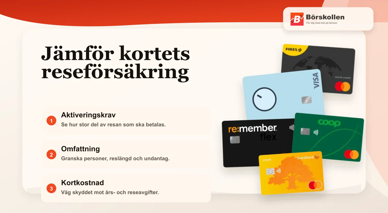 Så väljer du kreditkort med rätt reseförsäkring
