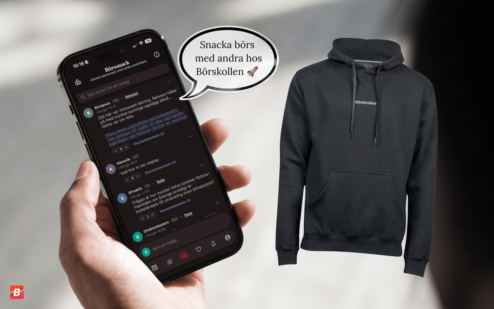 Snacka börs – säkra ditt användarnamn och vinn en hoodie